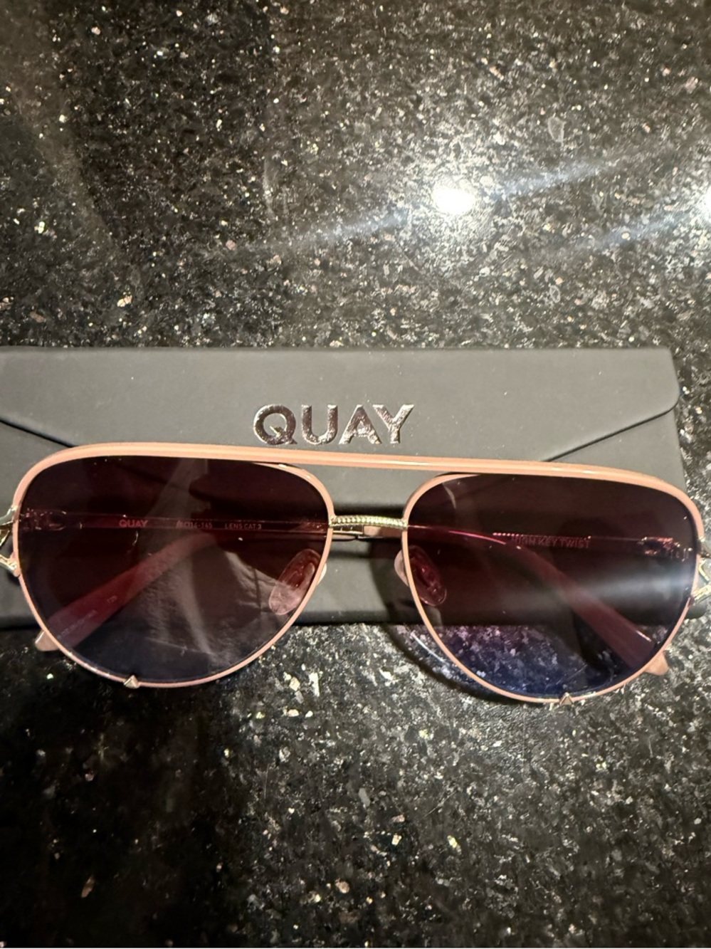 Quay Women's High Key Twist 51mm Aviator Sunglasses - Picture 3 of 5